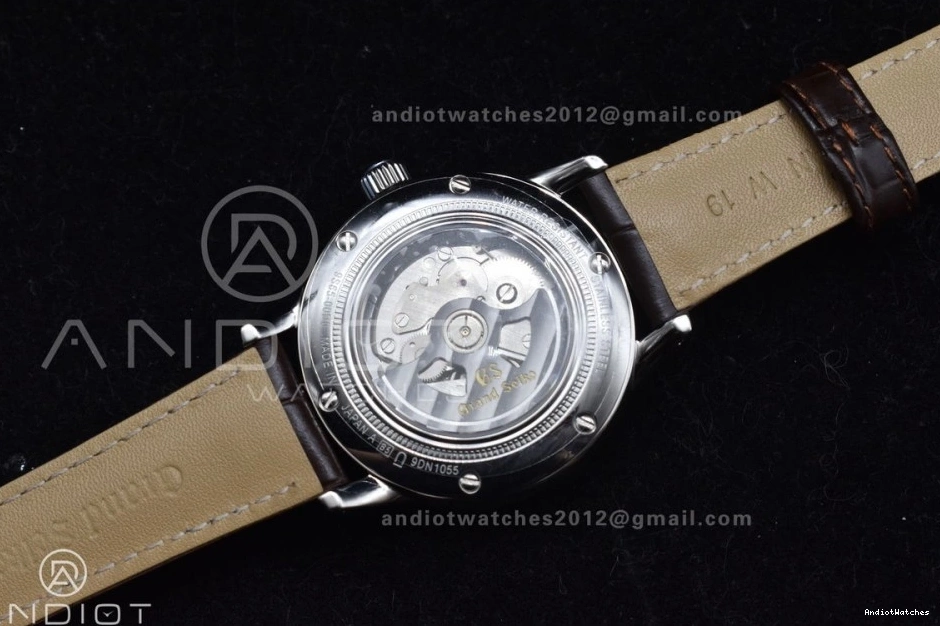 GSF Reliable 1:1 on Dial Edition Grand 886 Elegance Strap NH SS Best Brown Leather Cream GMT Seiko 0125